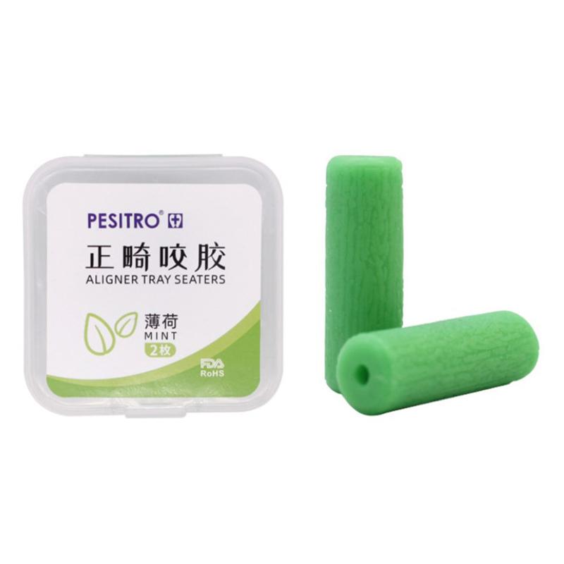 2 шт. каппы для жевания зубов для жевательных элайнеров для жевательных лотков зелёный